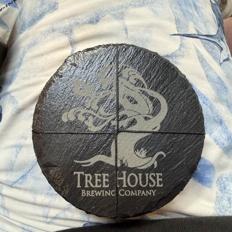 Tree House Brewing: Set of 4 Slate Coasters. Brand New. Only available at the brewery.