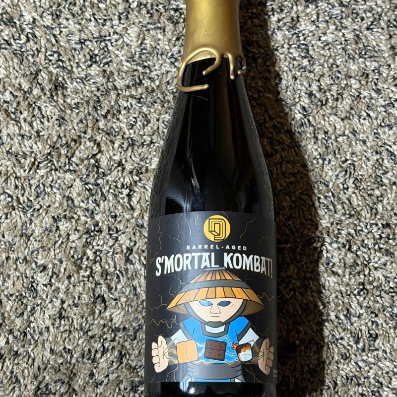 2025 Dimensional BA S'mortal Kombat - Imperial Stout aged in Bourbon Barrels, then rested on Graham Crackers, Cacao, and Marshmallow.