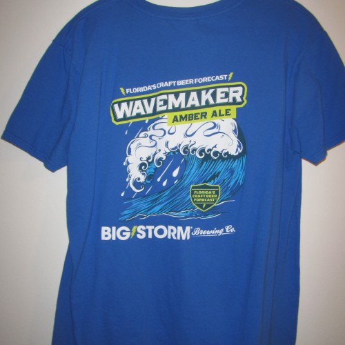 Big Storm Brewery Florida Wavemaker T-Shirt, Size Large