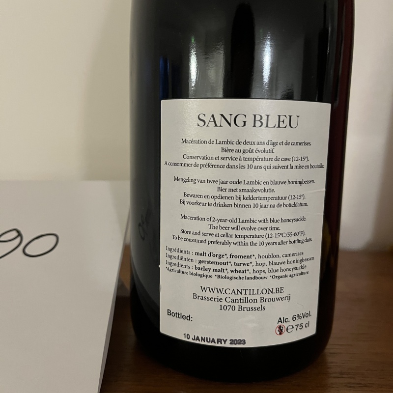 2023 Cantillon Sang Bleu (CANADA SHIPPING ONLY)