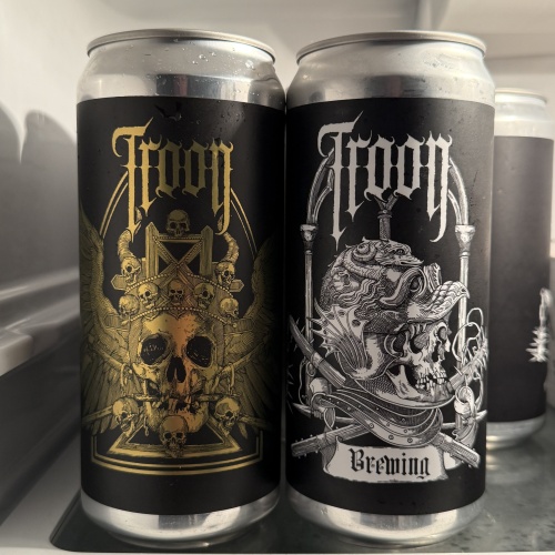 TROON HOPPY ALES I STRIVE TO BE ALIVE AND NO FLESH JUST BONES