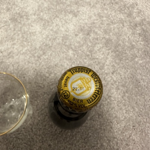 Two Westvleteren 12 . Two different dates and glass