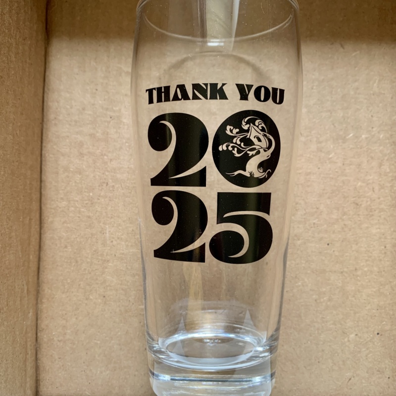 Tree House Thank You 2025 Customer Appreciation Glass