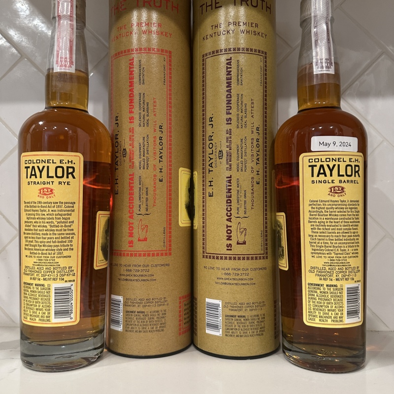 EH Taylor Straight Rye & Single Barrel