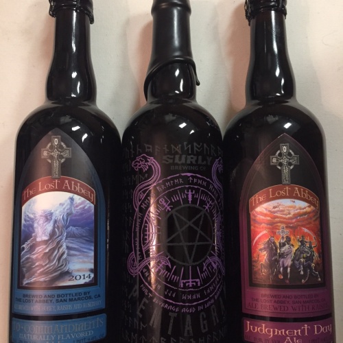 3 BOTTLE LOT - Surly Pentagram + Lost Abbey 10 Commandments + Lost Abbey Judgment Day
