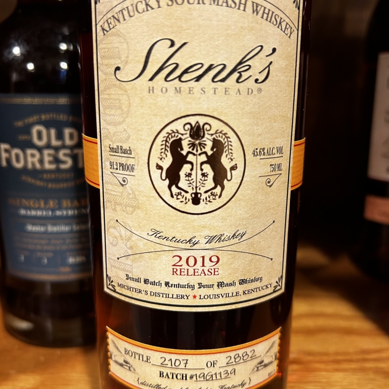 2019 Shenks Homestead Sour Mash Whiskey