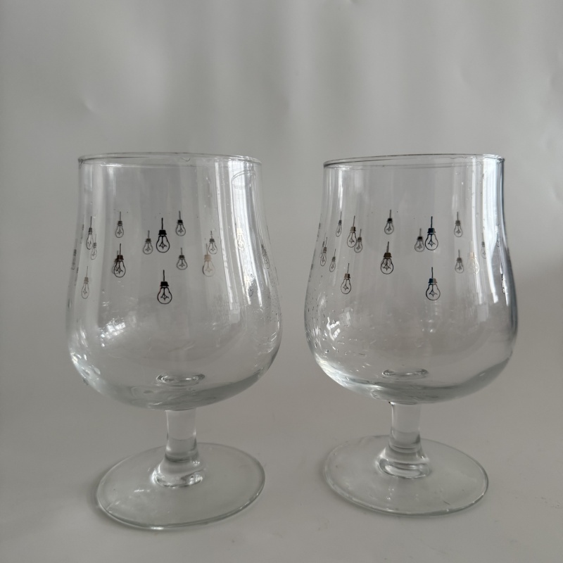Side Project Glass Set - Silver Bulb- Free shipping and insurance