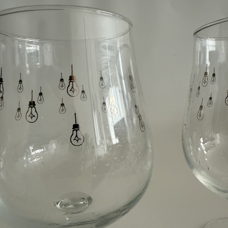 Side Project Glass Set - Silver Bulb- Free shipping and insurance