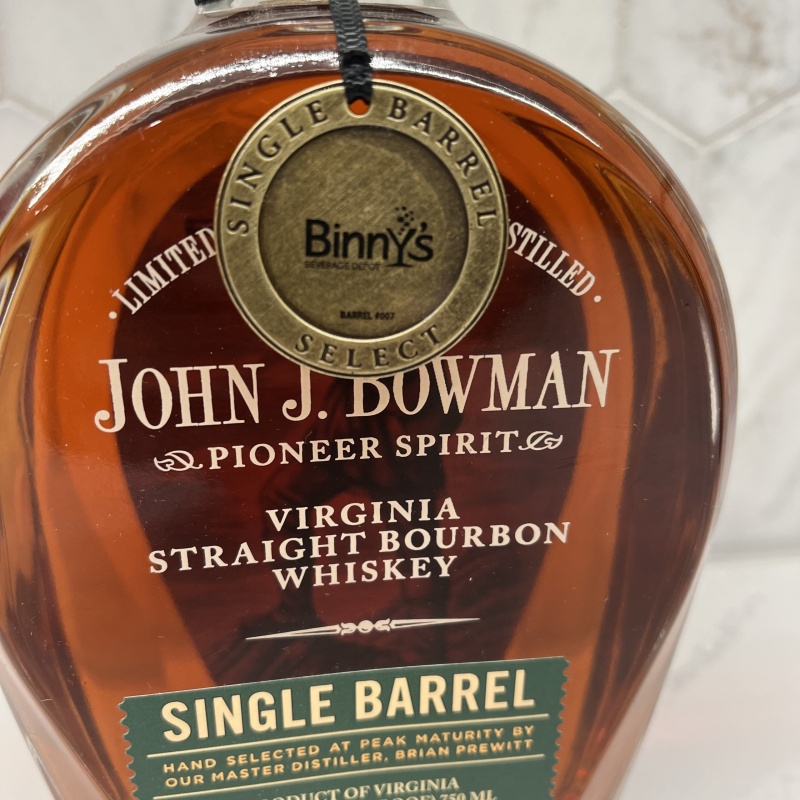 John J Bowman single barrel store pick bourbon buffalo trace FREE SHIPPING