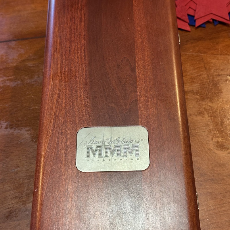 Sam Adams Millennium Beer Bottle 2000 Commemorative Limited Edition Unopened Original Box Wax Seal Intact Breweriana Collectible bottle #1374 of 3000