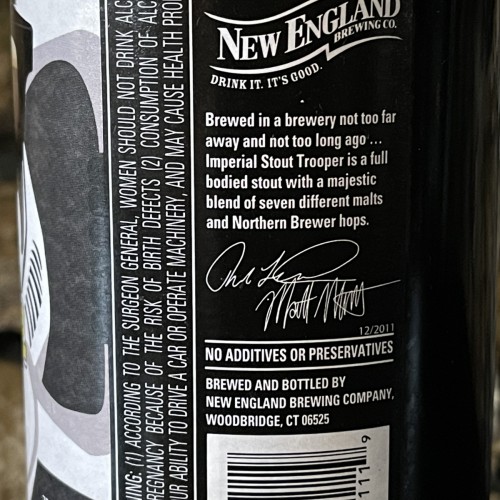New England Imperial Stout Trooper IST (2011)