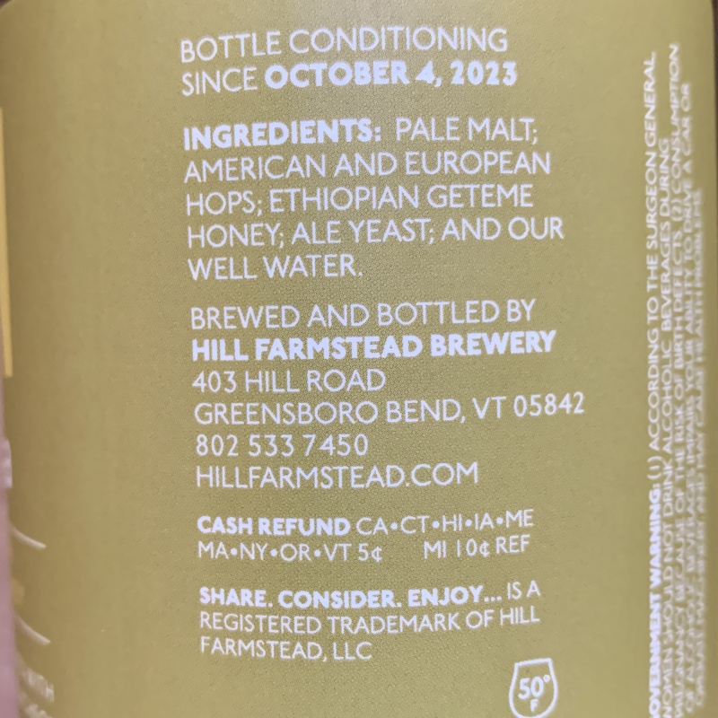 Hill Farmstead Anna Puncheon Geteme Honey 2025