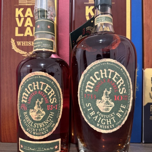 Michter Barrel Strength Rye and 10 years old Rye