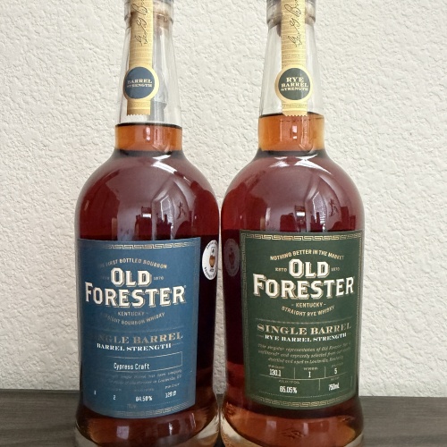 Old Forester Single Barrel Bourbon and Rye
