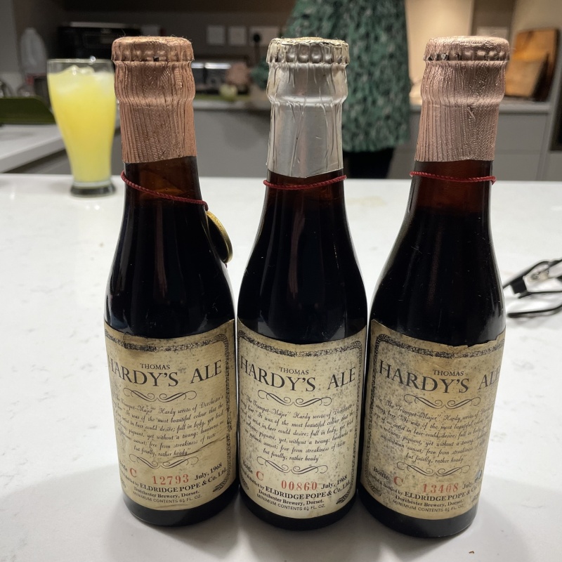 Eldridge Pope Thomas Hardy's Ale: 1968 bottle (nip) - 1st year of production THE PRICE IS FOR ONE BOTTLE