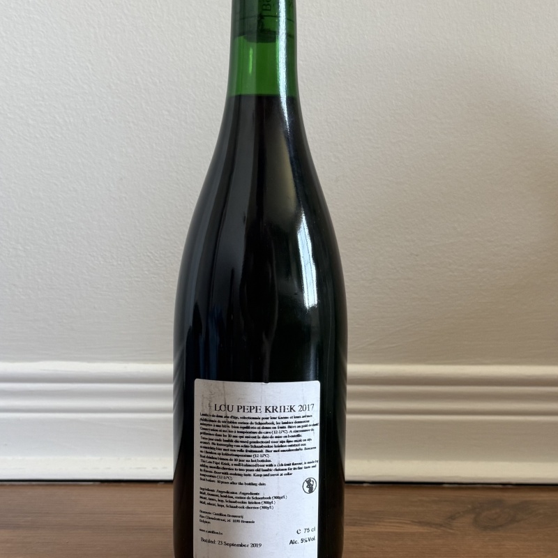Cantillon Lou Pepe Kriek label 2017