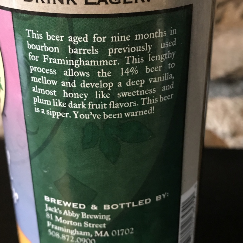 Jacks Abby Baby Maker Lager Wine (2013 Batch 1)