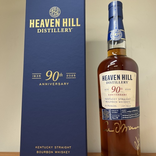 Heaven Hill 90th Anniversary - Signed - Kentucky Straight Bourbon Whiskey - 107 Proof / HH90 / HH 90