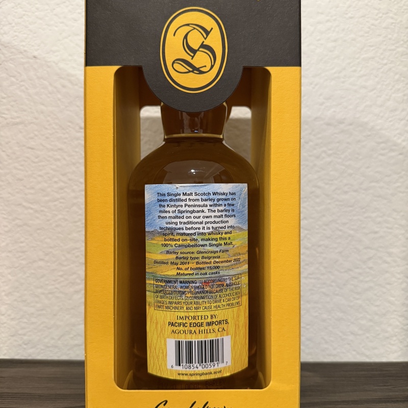 2022 Springbank Local Barley 11 years