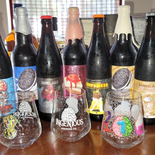 Ingenious Brewing 9 Anniversary Stouts + 3 Anniversary Glasses