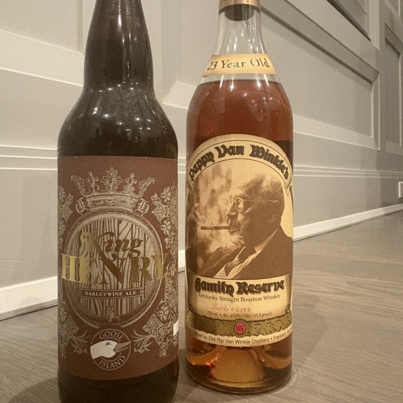 Goose Island King Henry (2011) - Aged in Pappy Van Winkle 23 Barrels that previously held 2010 Bourbon County Rare
