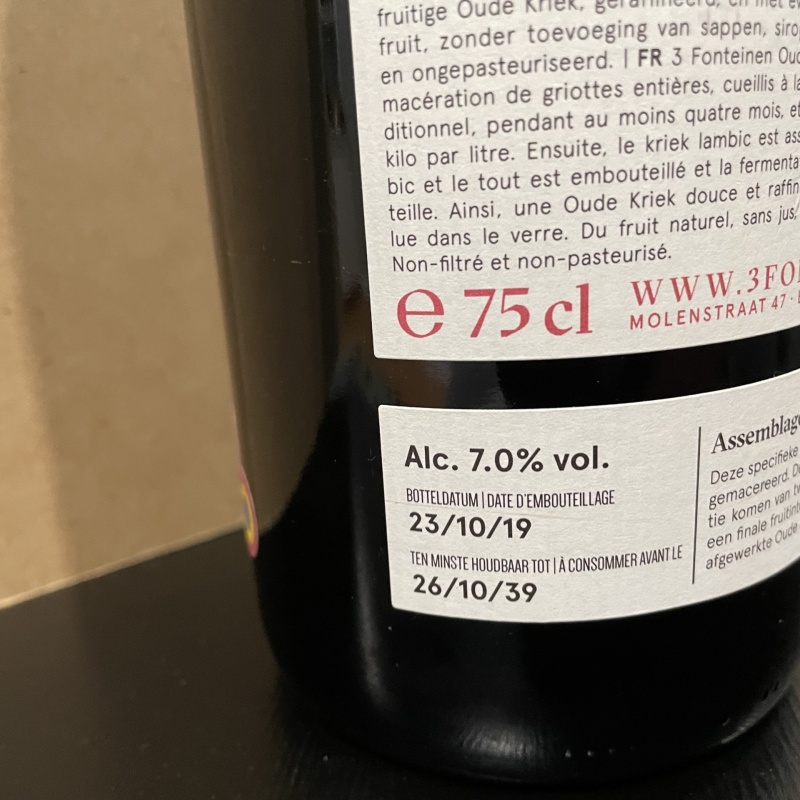 3 Fonteinen Oude Kriek (Season 18|19) Blend No. 120