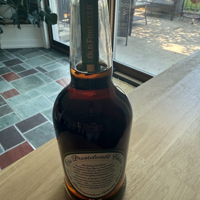 Old Forester The Presidents Choice Aged 113 Months 56.6%