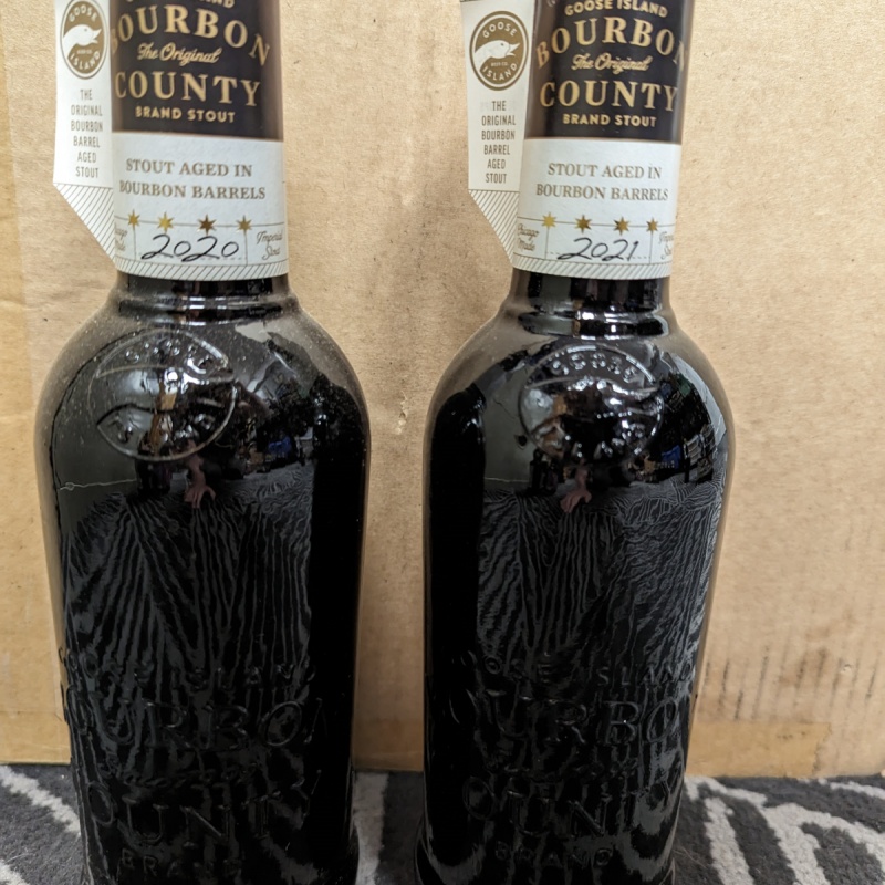 Goose Island Bourbon County BCBS Vertical 2017, 2018 & 2019 Box Set;  2020 & 2021 BCBS