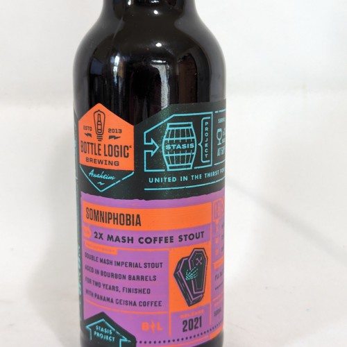 Bottle Logic Somniphobia 2X Mash Coffee Stout 1 Bottle 2021