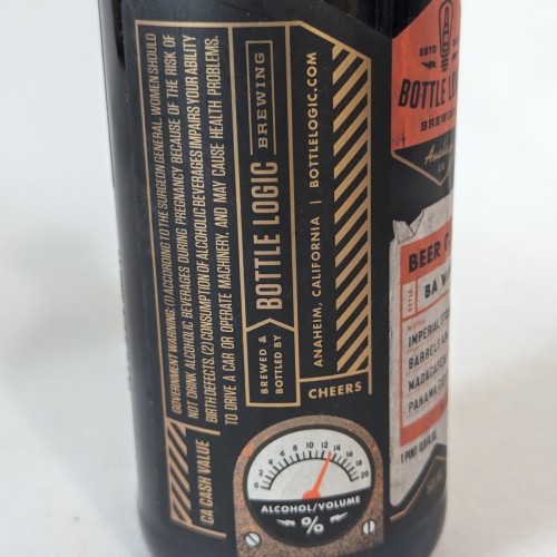 Bottle Logic 2019 Beer Geek Observation Vanilla Coffee Stout 1 Bottle