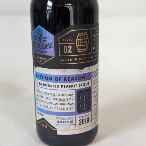 Bottle Logic 2019 Bastion Of Reason Roasted Peanut Stout 1 Bottle