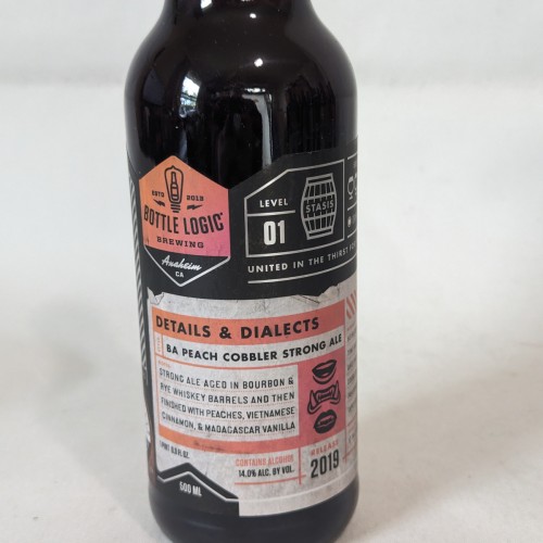 Bottle Logic Details and Dialects Peach Cobbler Strong Ale 1 Bottle 2019