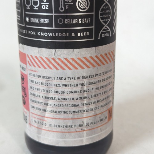 Bottle Logic Details and Dialects Peach Cobbler Strong Ale 1 Bottle 2019