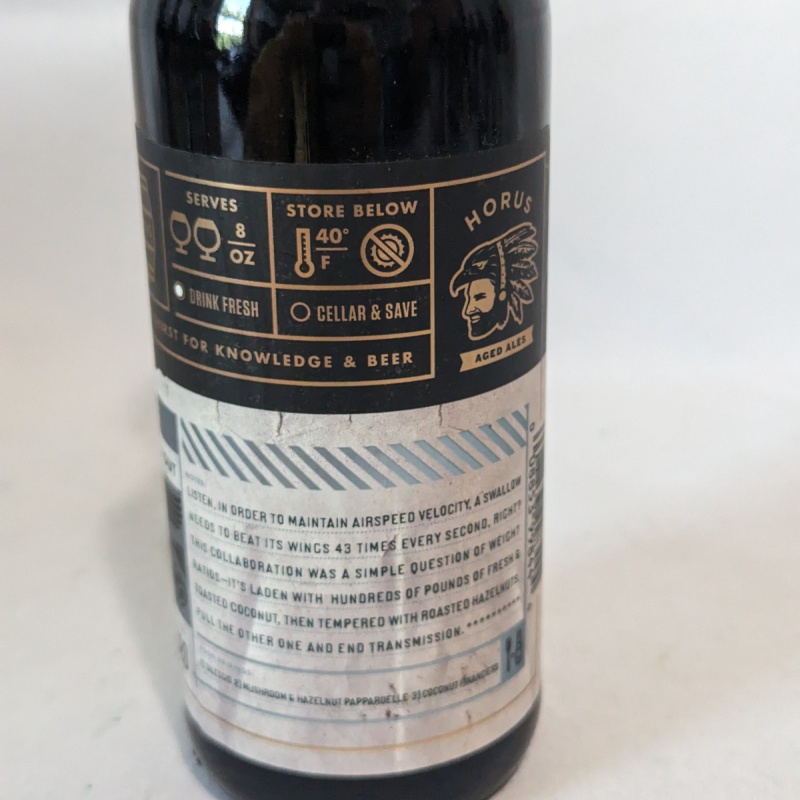 Bottle Logic 2020 Weight Ratios Coconut Hazelnut Stout 1 Bottle