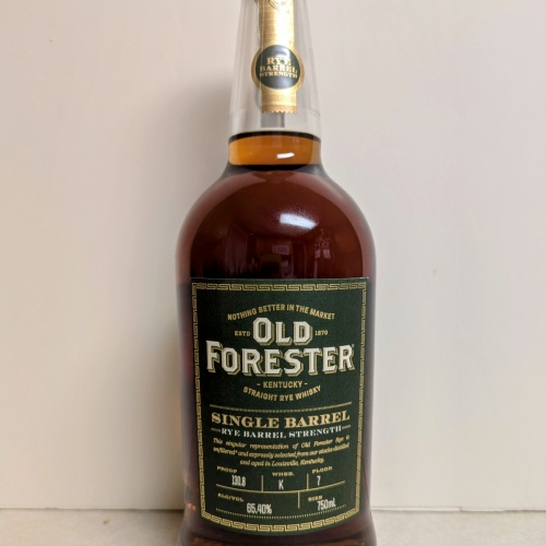 Old Forester Single Barrel Barrel Strength Rye