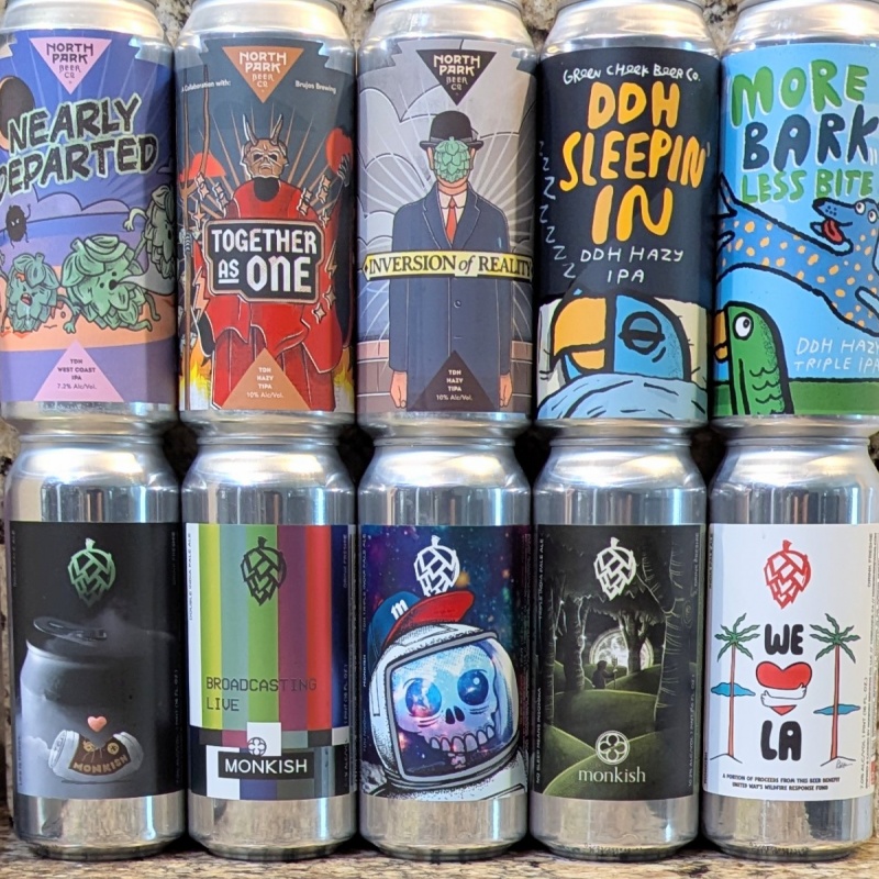 Socal Mixed 10 Pack (Monkish / Green Cheek / North Park)