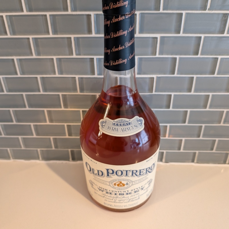 Old Potrero 10-Year Single Barrel Reserve Rye Whiskey – 750ml – High Fill – Perfect Label & Capsule