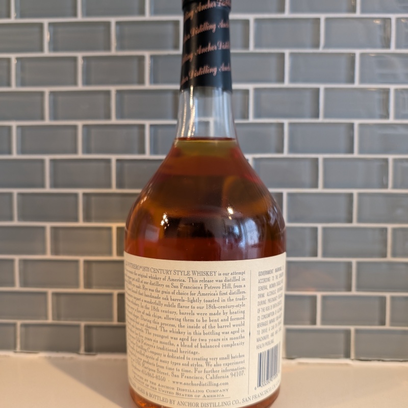 Old Potrero 10-Year Single Barrel Reserve Rye Whiskey – 750ml – High Fill – Perfect Label & Capsule