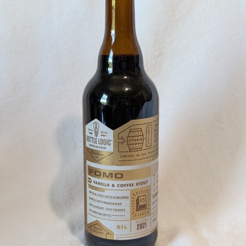 Bottle Logic 2021 Bourbon Barrel Aged Imperial Vanilla Stout with Mostra Coffee 13.50% ABV