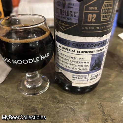 Bottle Logic Paisley Cave Complex (2020) BA Blueberry Stout Great Notion Collab
