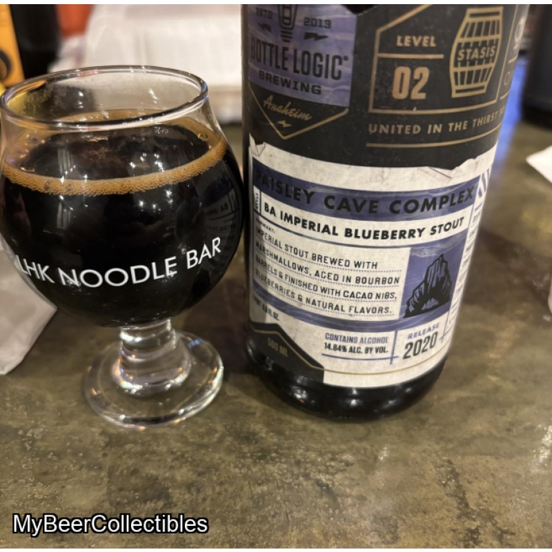 Bottle Logic Paisley Cave Complex (2020) BA Blueberry Stout Great Notion Collab