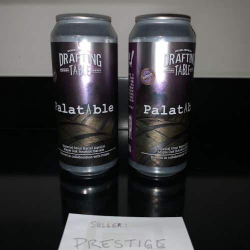 LOT OF 2 Drafting Table Brewing Company PALATABLE batch 5 bourbon barrel aged stout