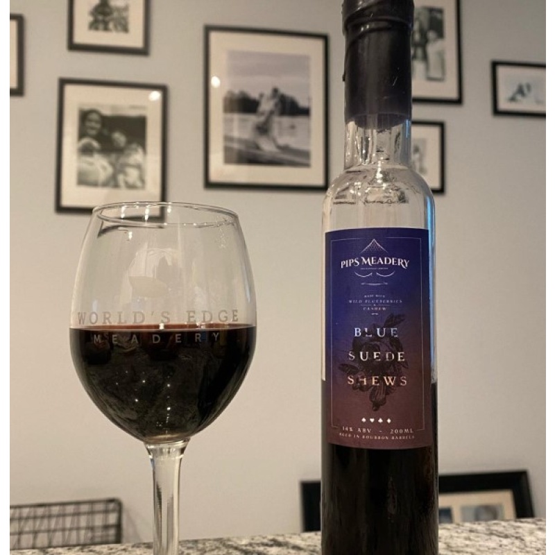 Pips Meadery Barrel Aged Blue Suede Shews (BA BSS)