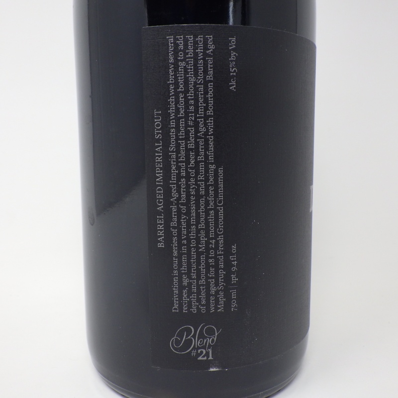 Side Project Derivation Blend #21 750ml Bottle Bourbon Barrel-Aged Stout