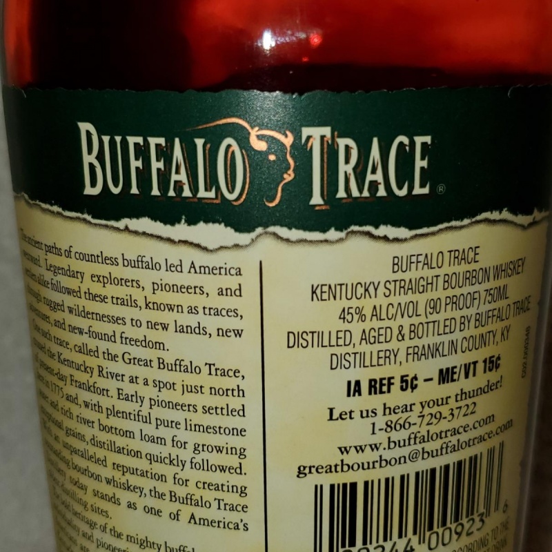 buffalo trace kentucky straight bourbon whisky