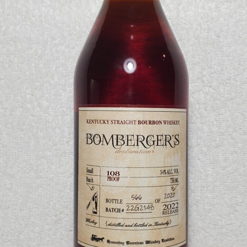 bombergers declacration kentucky straight bourbon whisky 2022