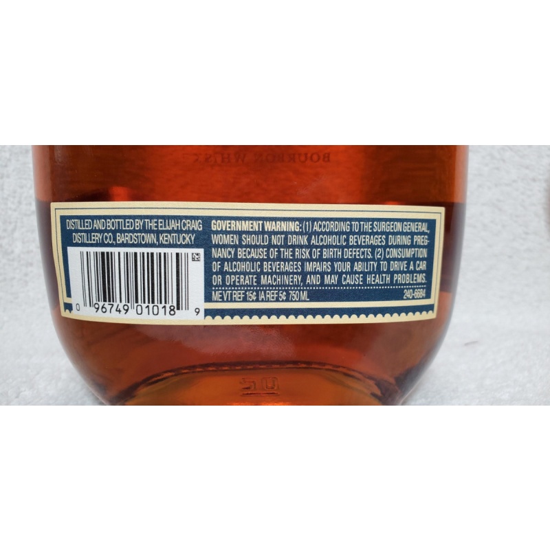 Elijah Craig 18 yr old single barrel