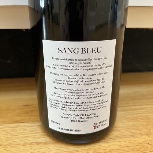 1 bottle (75cl) of CANTILLON SANG BLEU 2024 - Latest !!