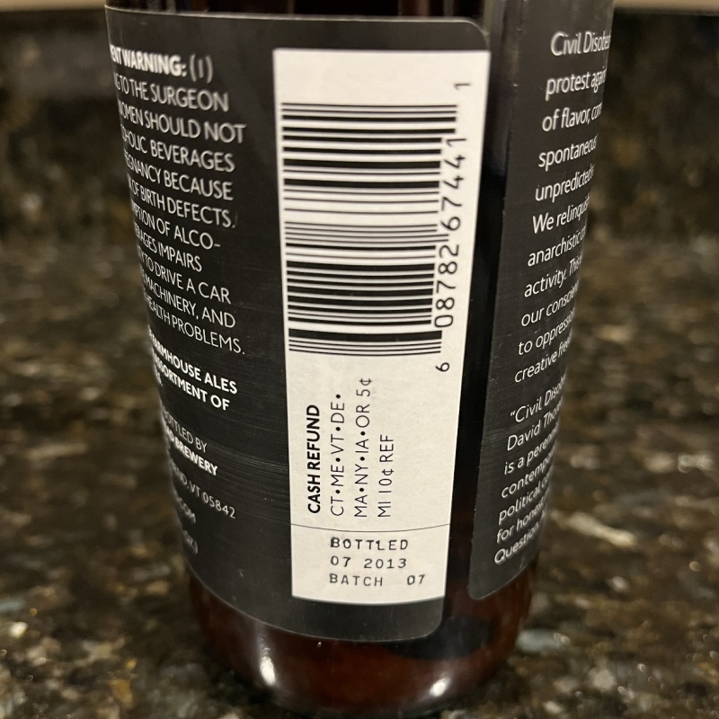 Hill Farmstead - Civil Disobedience 7 - Cantillon Blend 2013