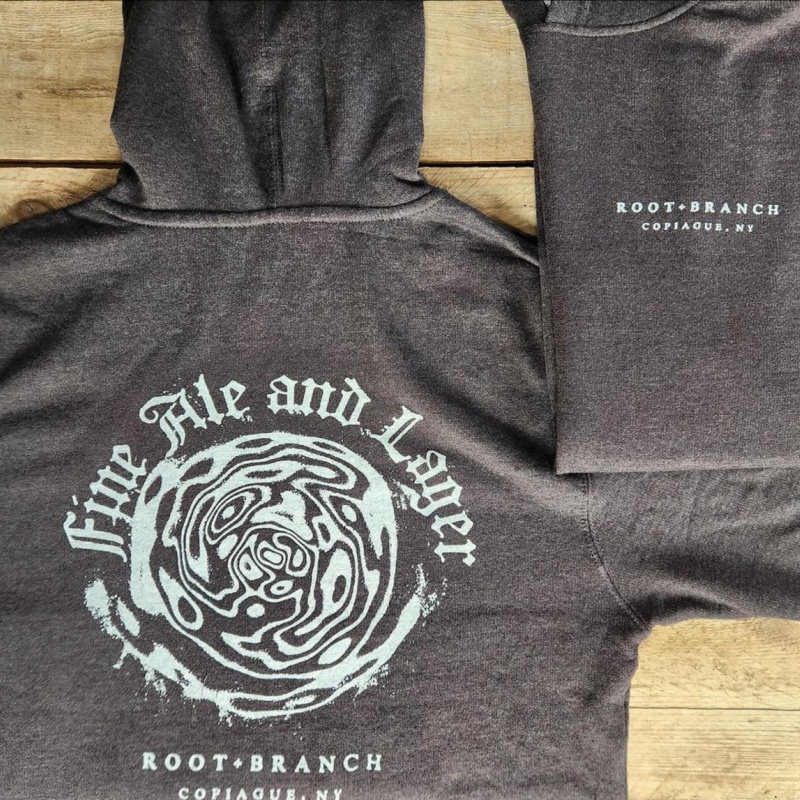 Root + Branch -- Dark Gray Hooded Sweatshirt XXL